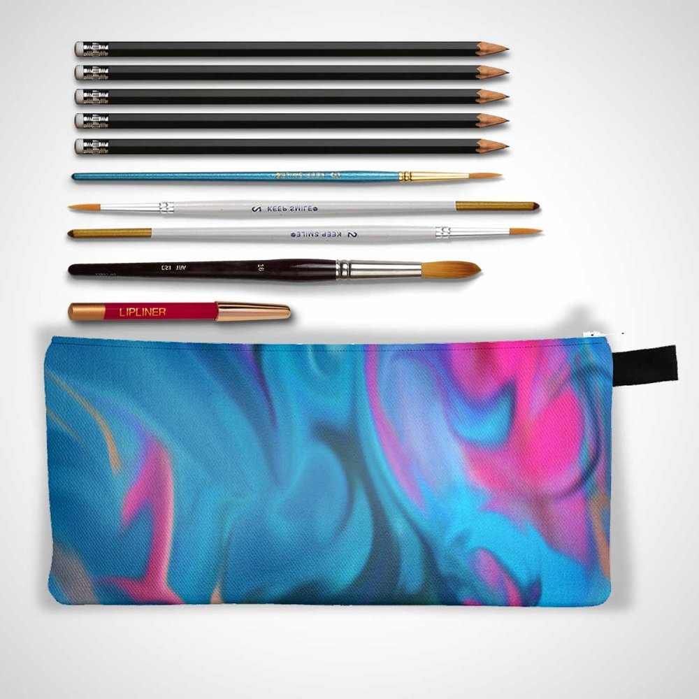 Ocean Waves 4x9 Cosmetic, Pencil/Brush Bag